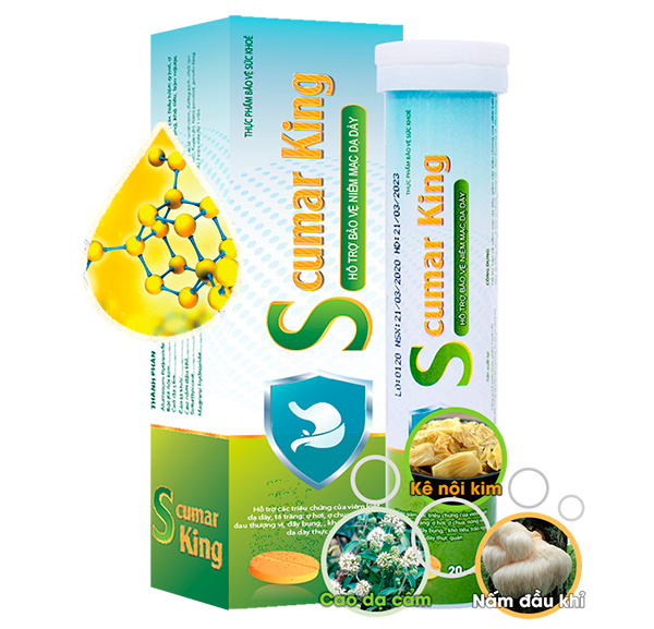 SCUMAR KING – Viên sủi thảo dược hỗ trợ giảm đau dạ dày hiệu quả